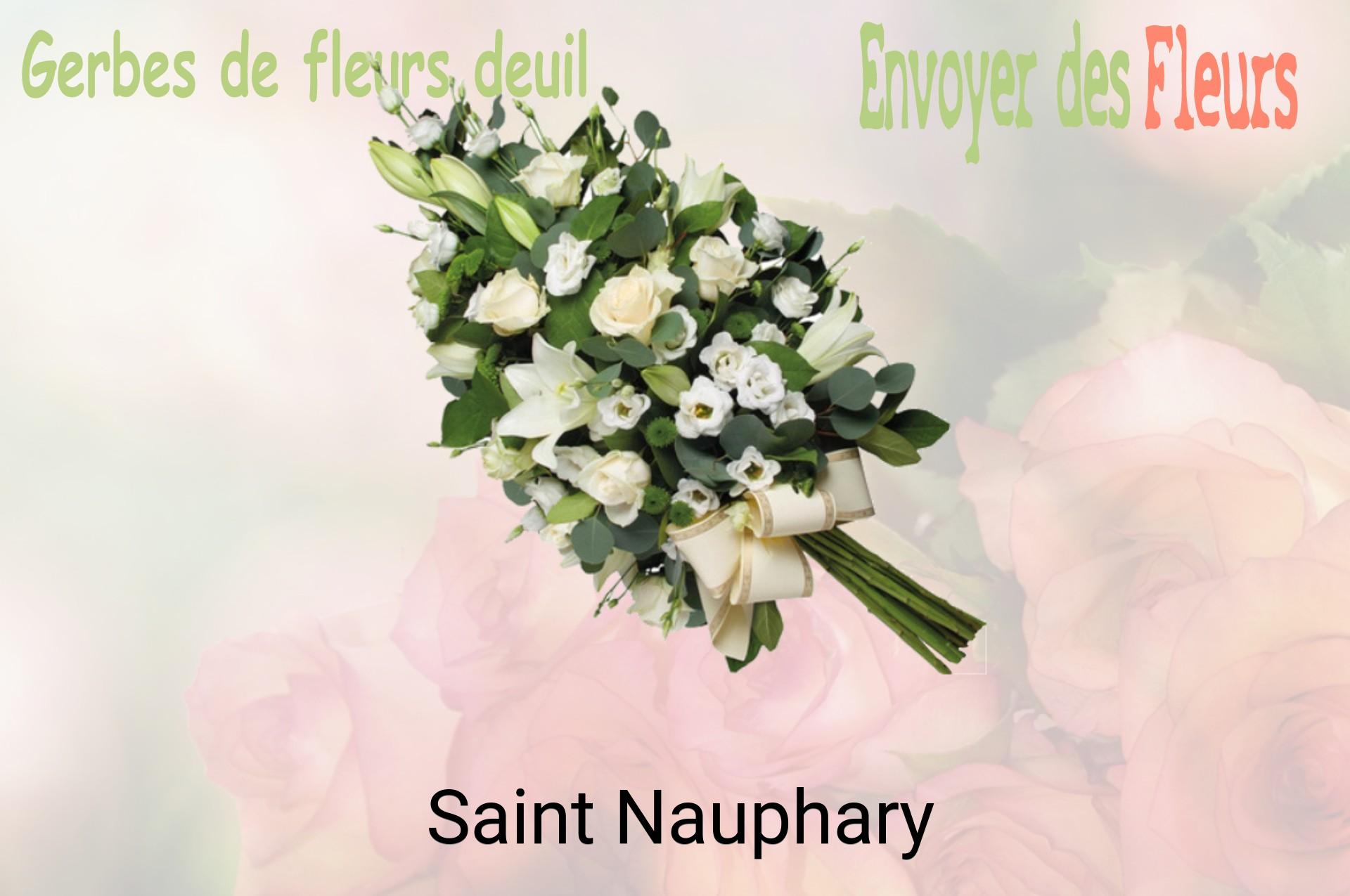 Gerbe de fleurs de deuil livrée à Saint-Nauphary